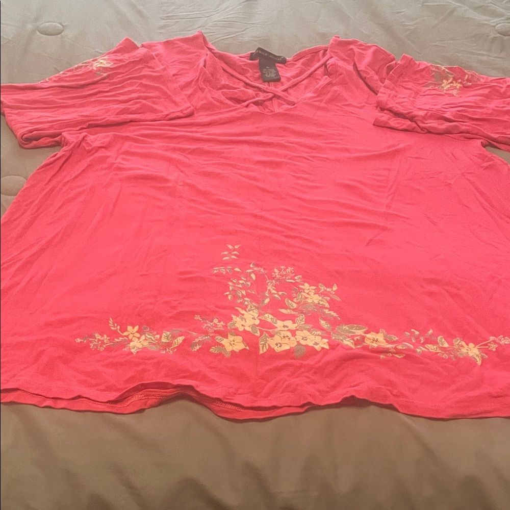 Women's Pink Floral Top